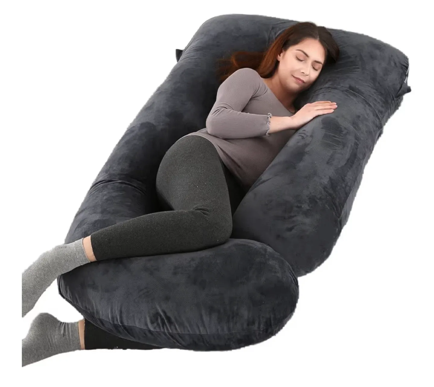 U-Shaped Maternity Pillow & Belly Support Band - photo 2