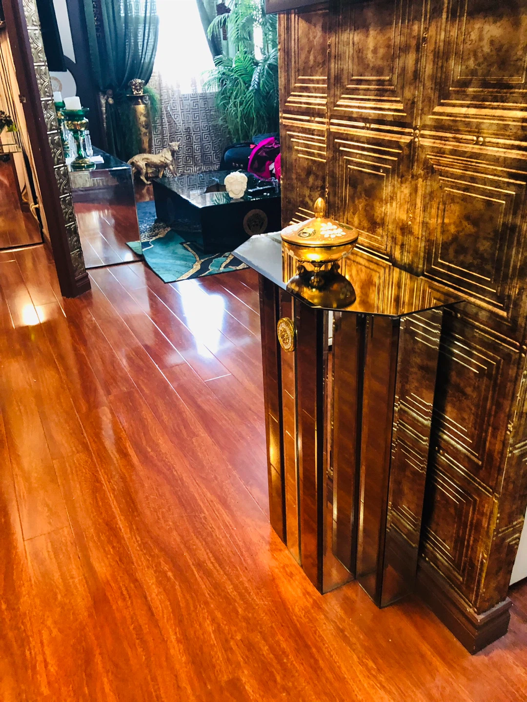 All Mirror Console Table with Medusa Detail - photo 2