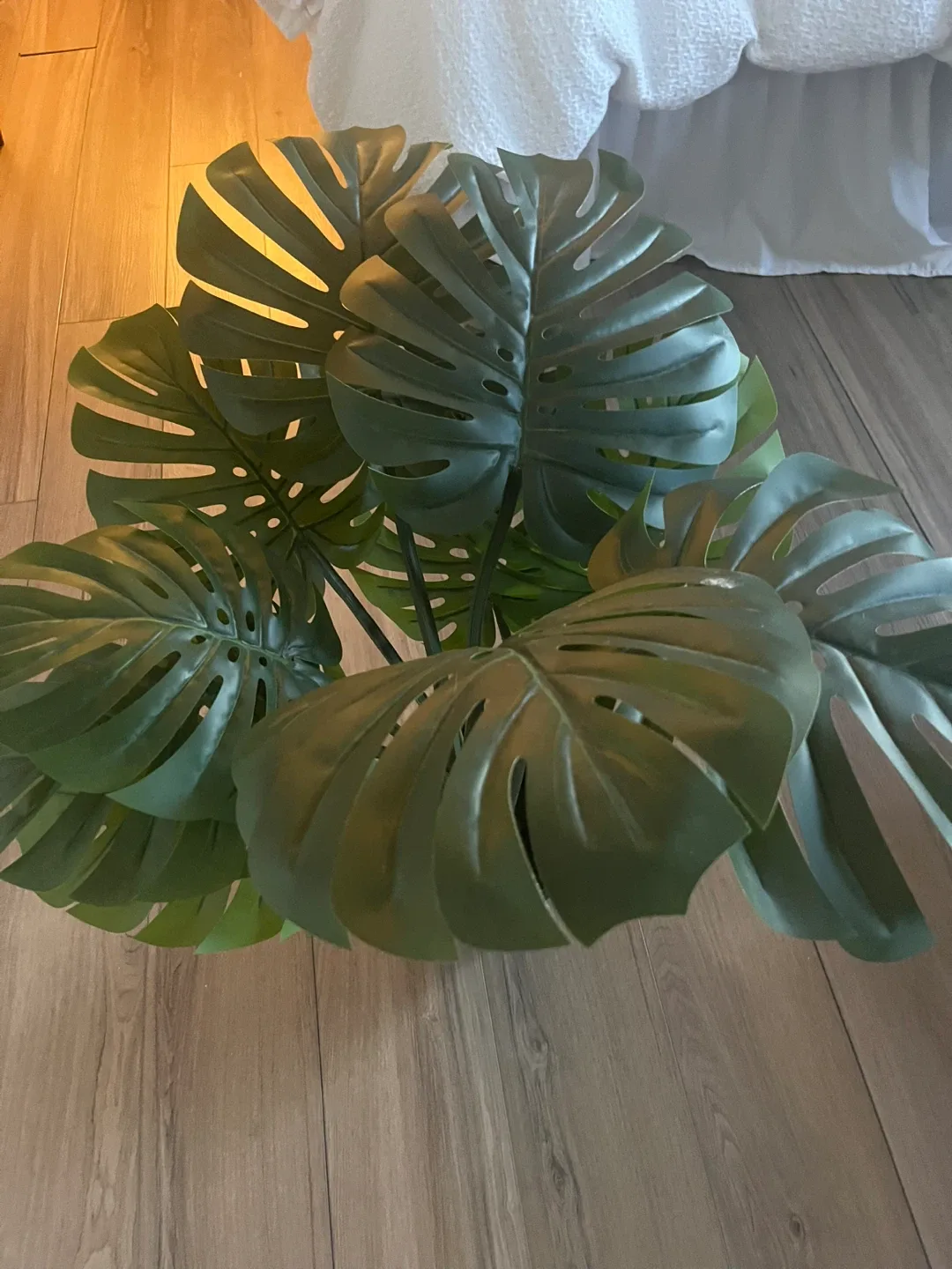 Artificial Monstera Plant in Black Pot