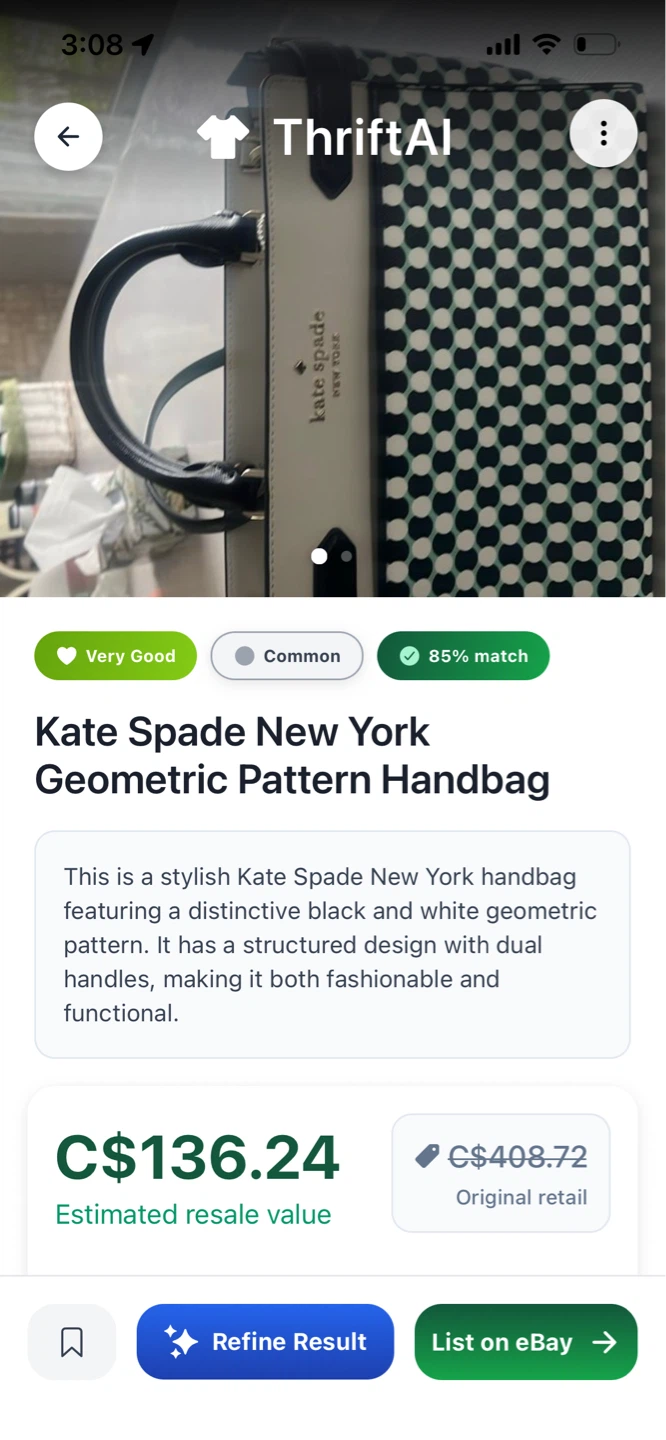 Kate Spade New York Geometric Pattern Handbag
