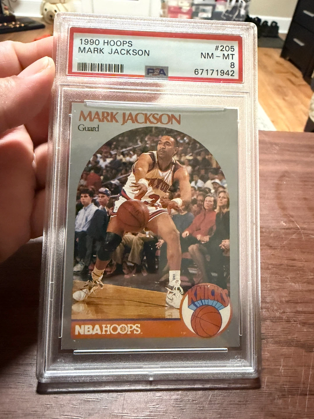 1990 Hoops Mark Jackson Basketball Card #205 PSA Graded NM-MT 8