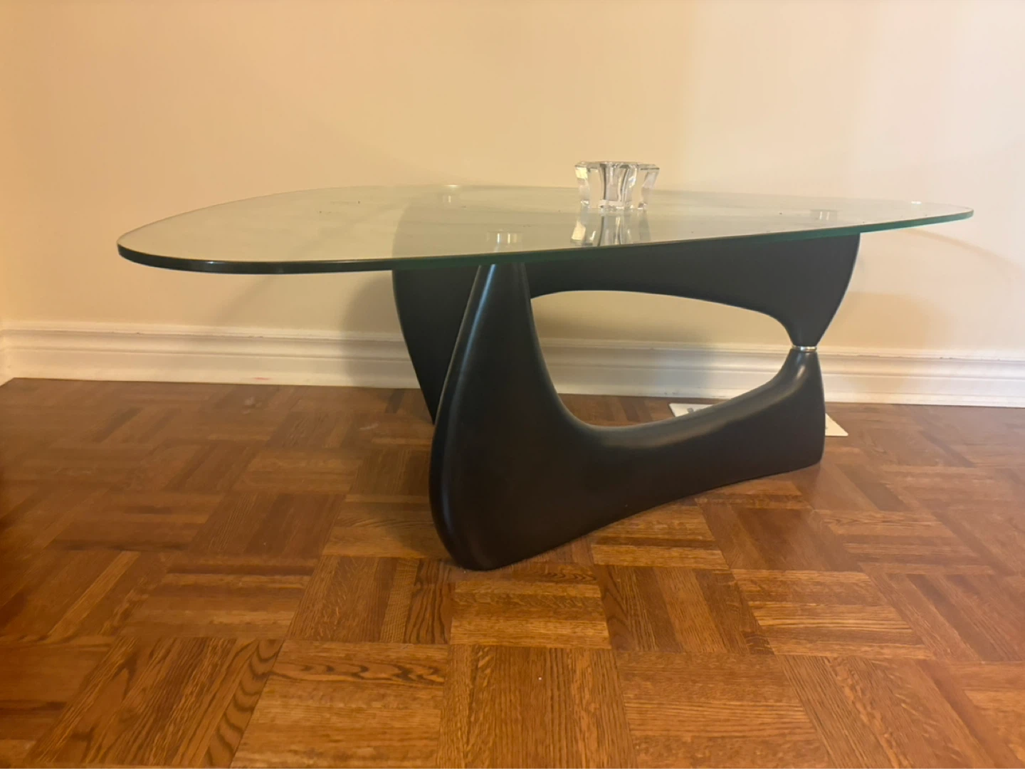 Modern Black & Glass Coffee Table