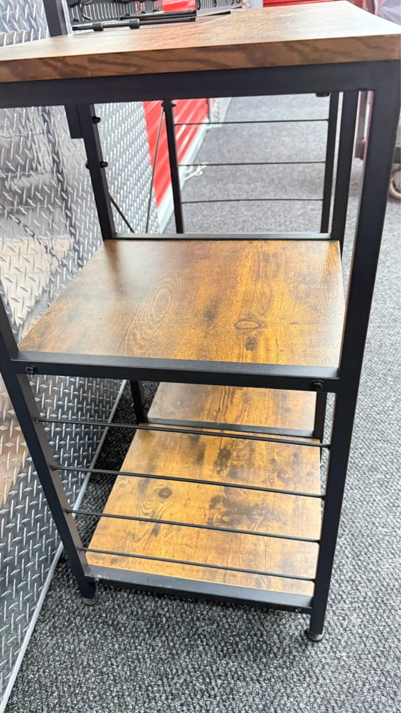 Rustic Wood and Metal Bakers Rack - photo 4