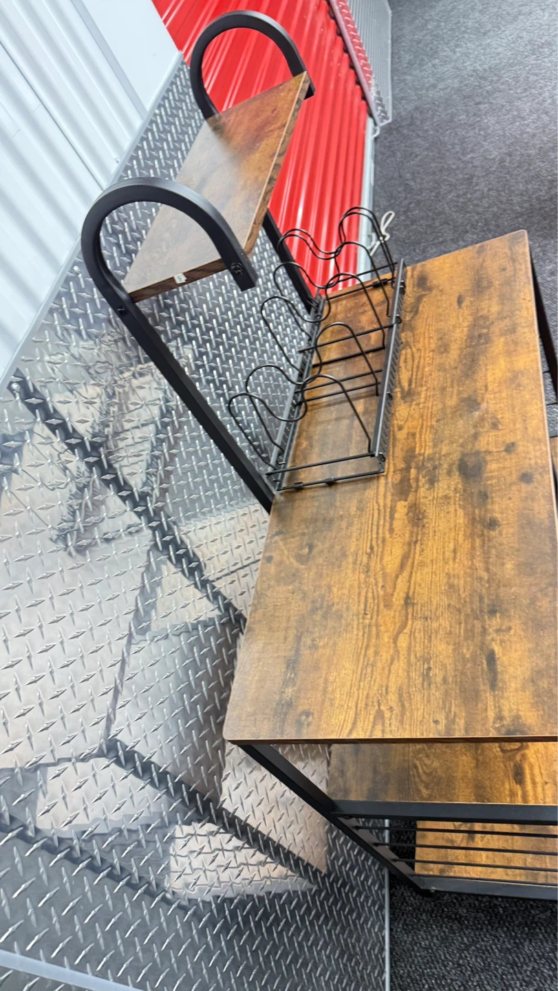 Rustic Wood and Metal Bakers Rack - photo 3