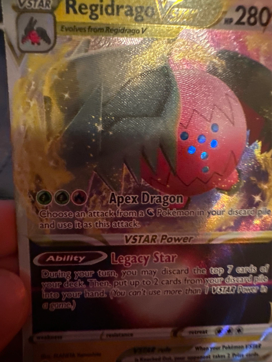 Pokemon TCG Regidrago V VSTAR Card