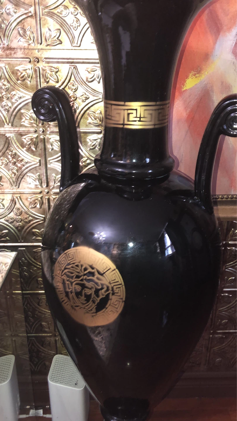 Versace Medusa Black Ceramic Vase and Dog - photo 4