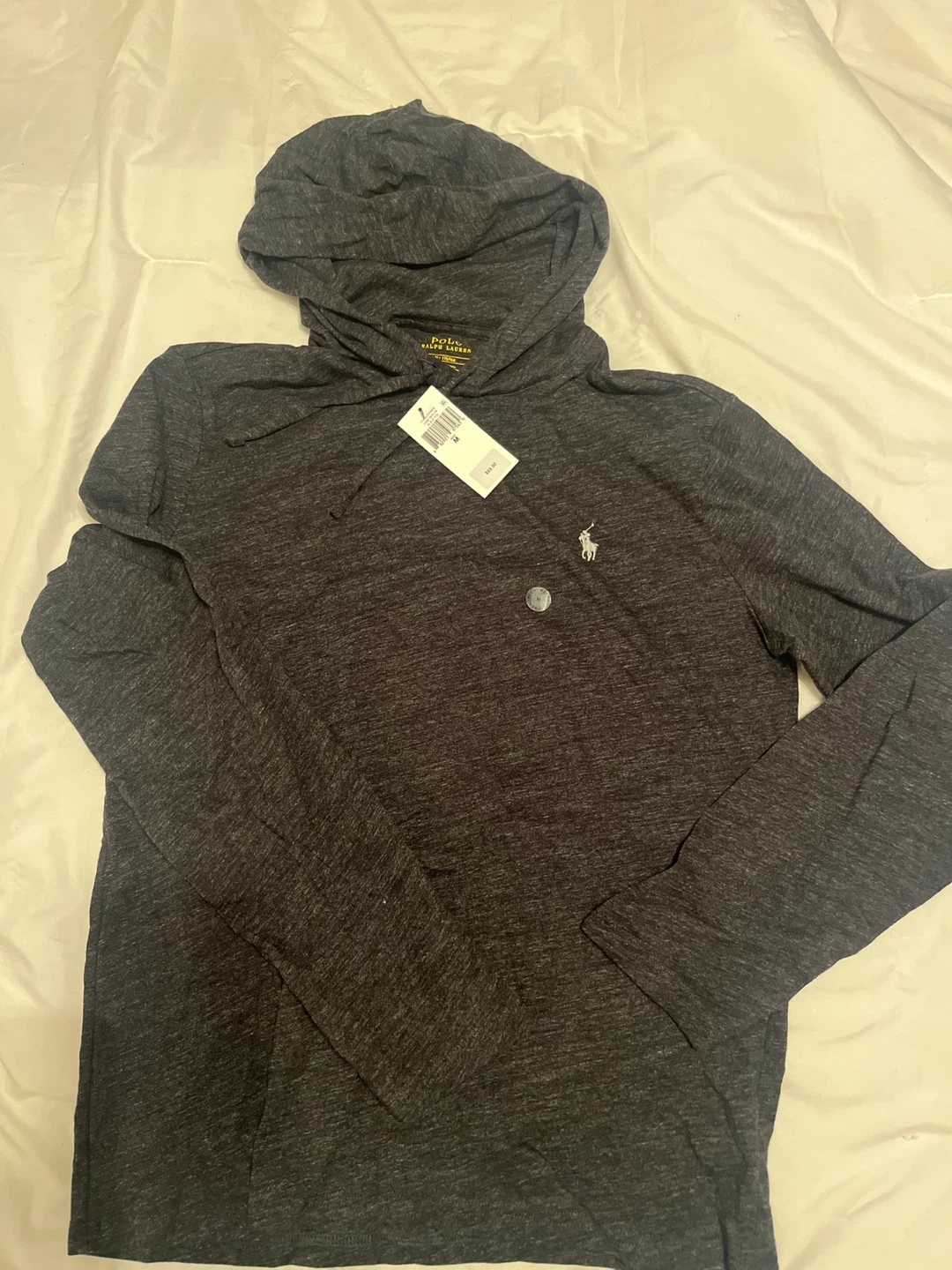 Polo Ralph Lauren Men's Hoodie - Charcoal Heather - Size M