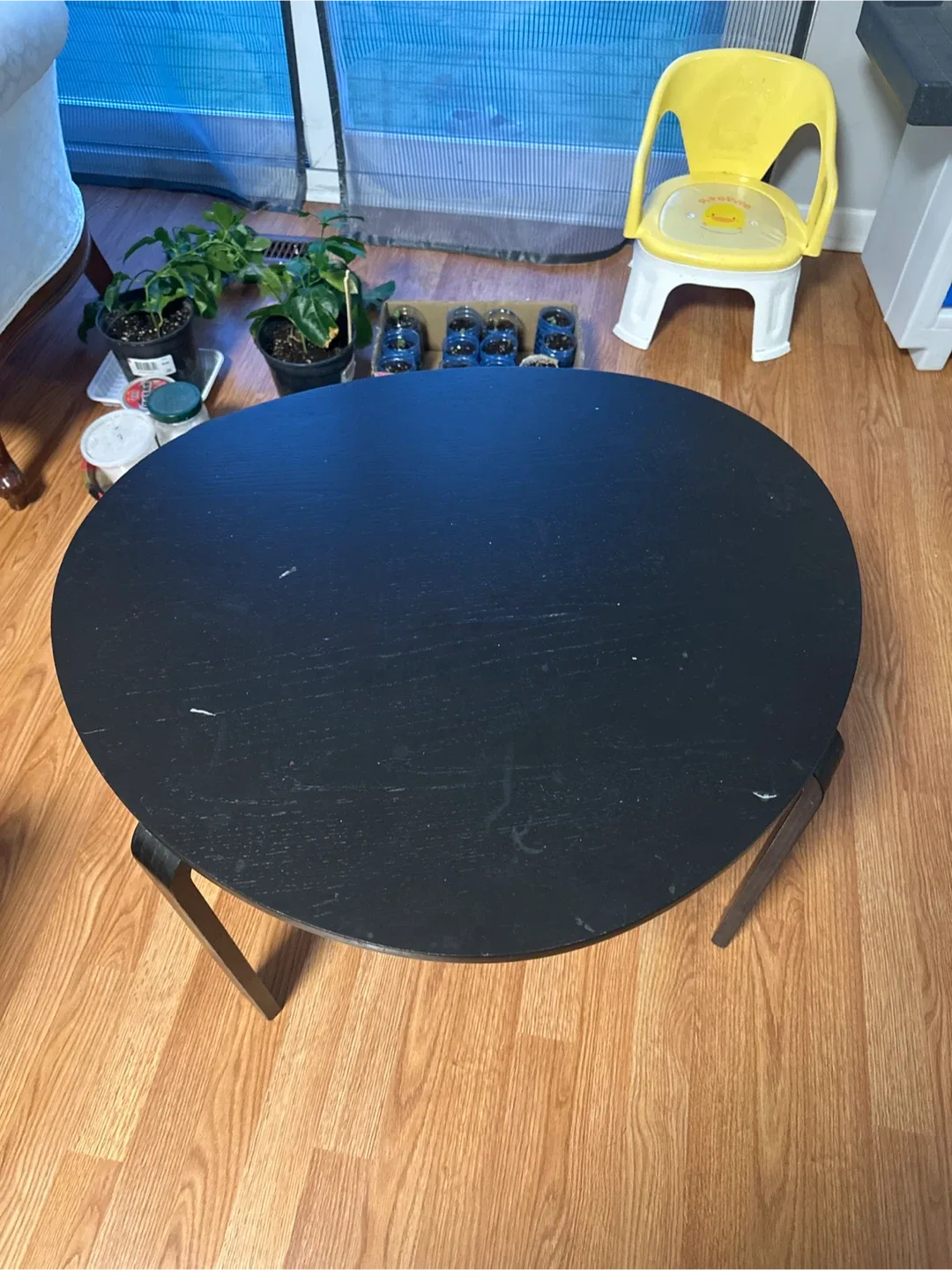 Black Round Coffee Table