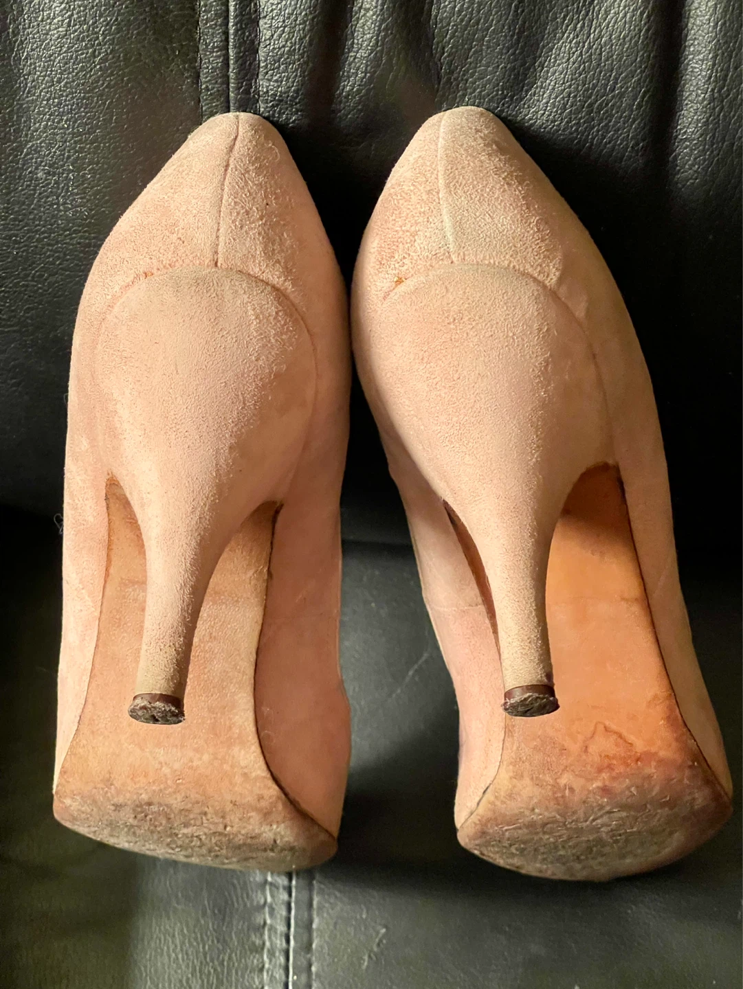 Vintage 1950s Pink Suede Heels - photo 5