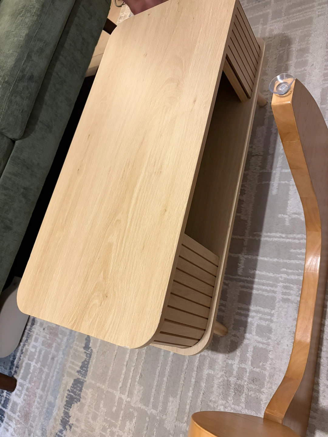 Modern Wood Coffee Table with Storage Shelf - photo 3
