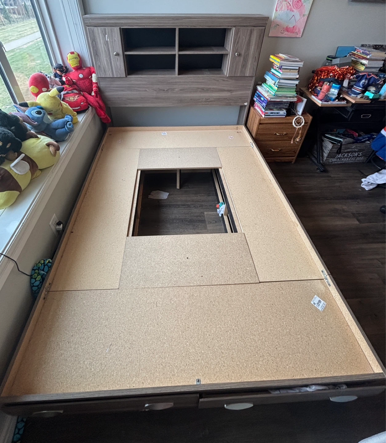Kid bed with storage headboard and six drawers - photo 3