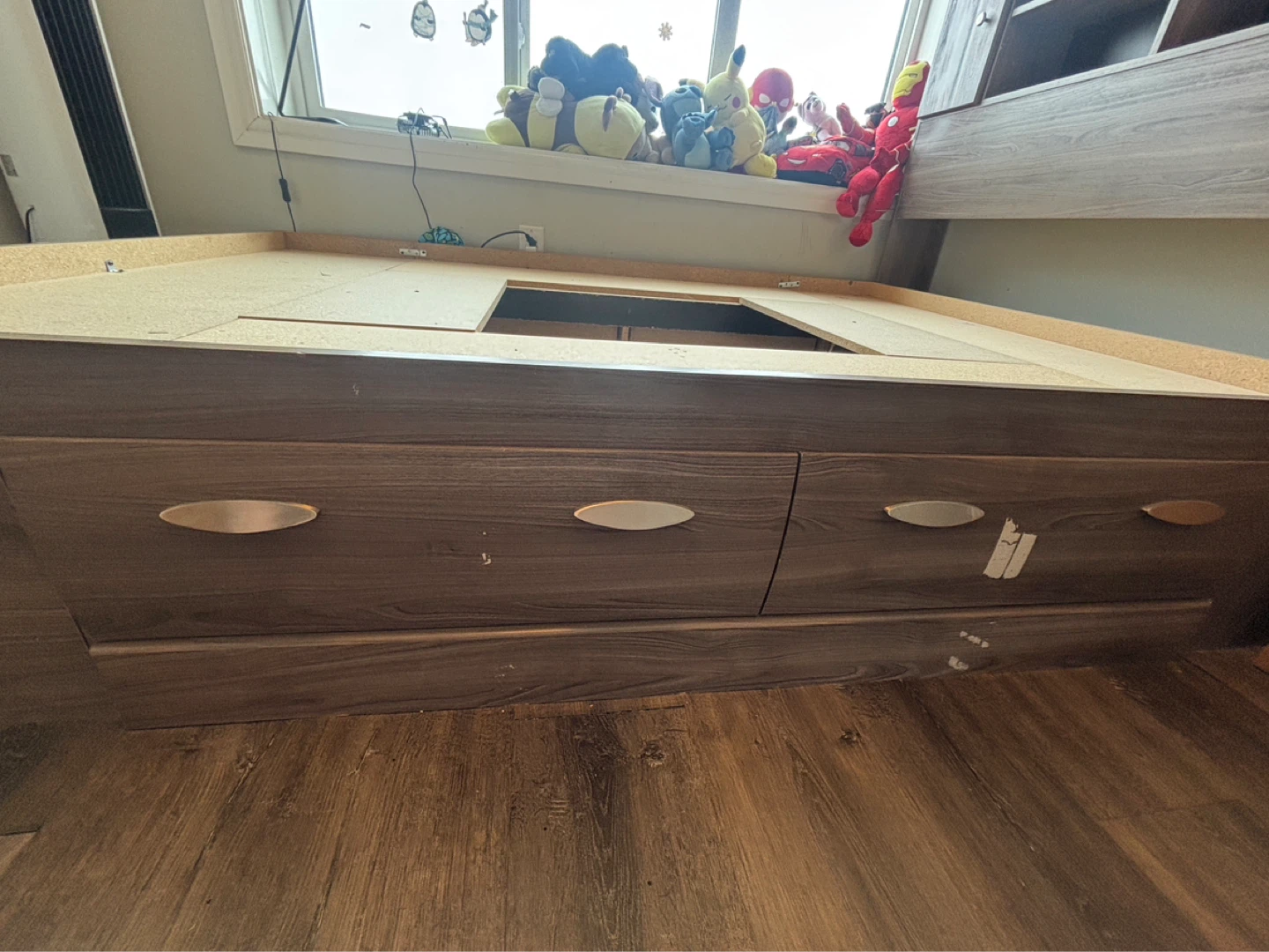 Kid bed with storage headboard and six drawers - photo 4