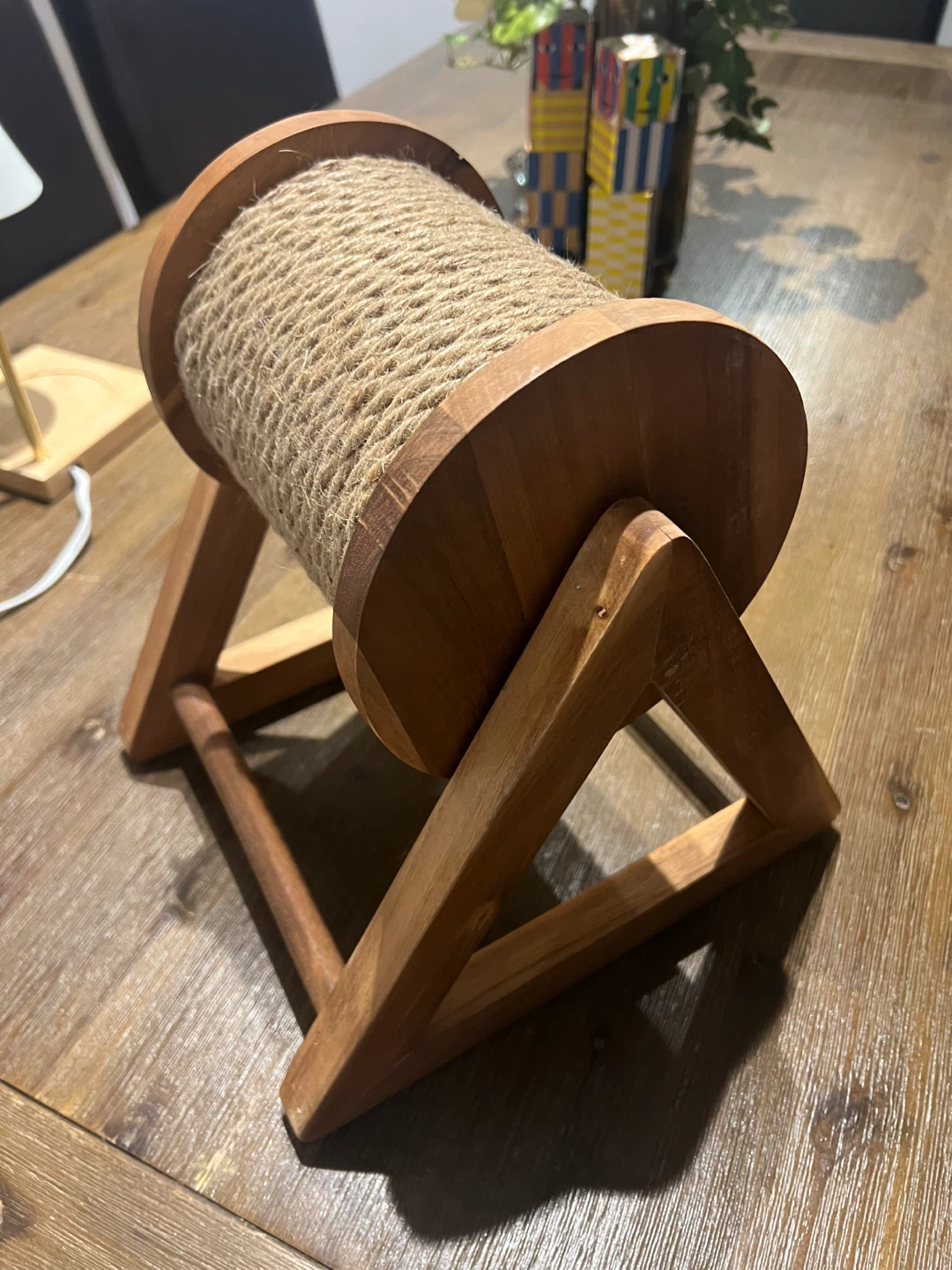 Wooden Cat Scratcher Post - photo 2