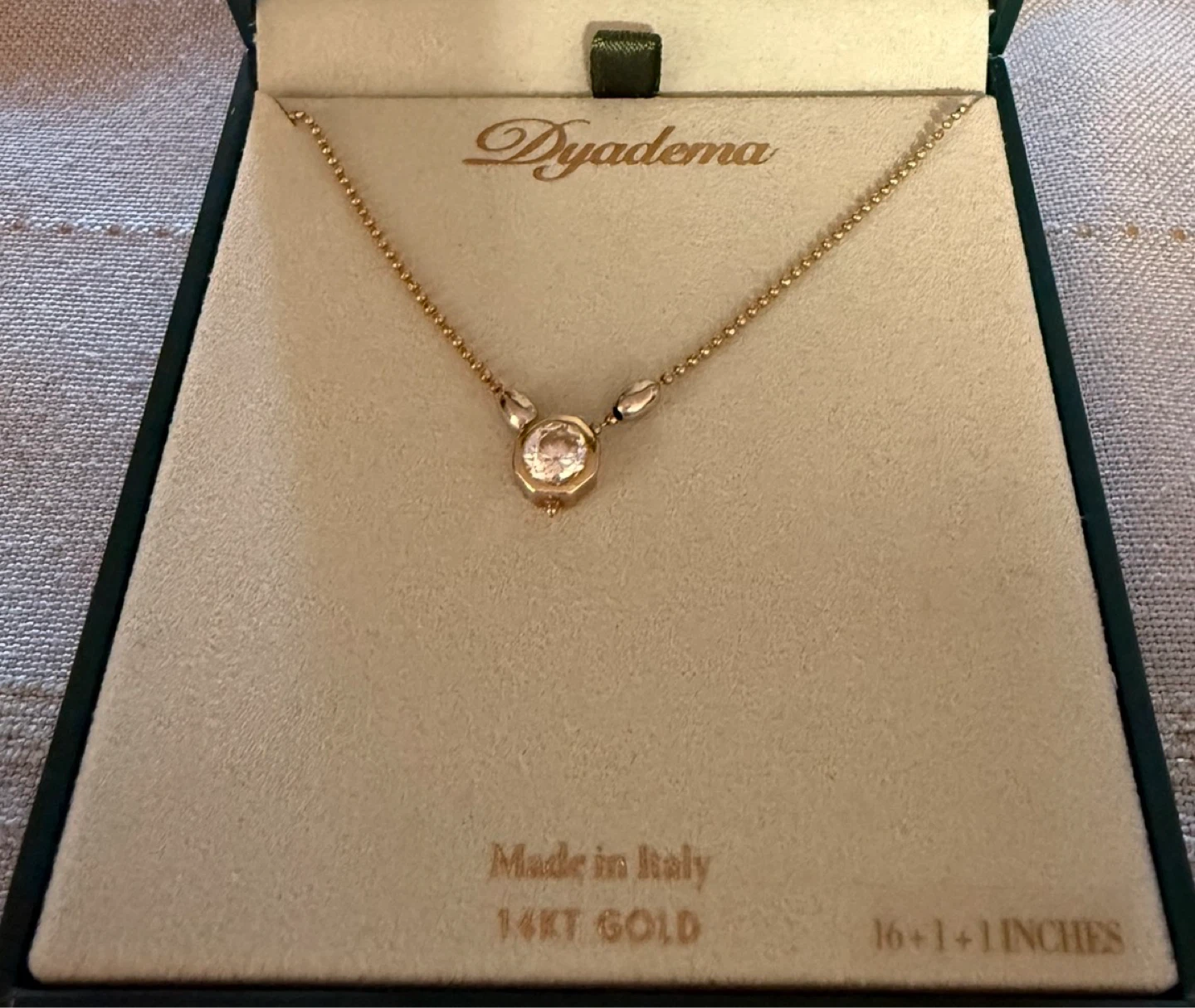 Dyadema Real 14k Gold Necklace 16+1 Inches Made in Italy - photo 2