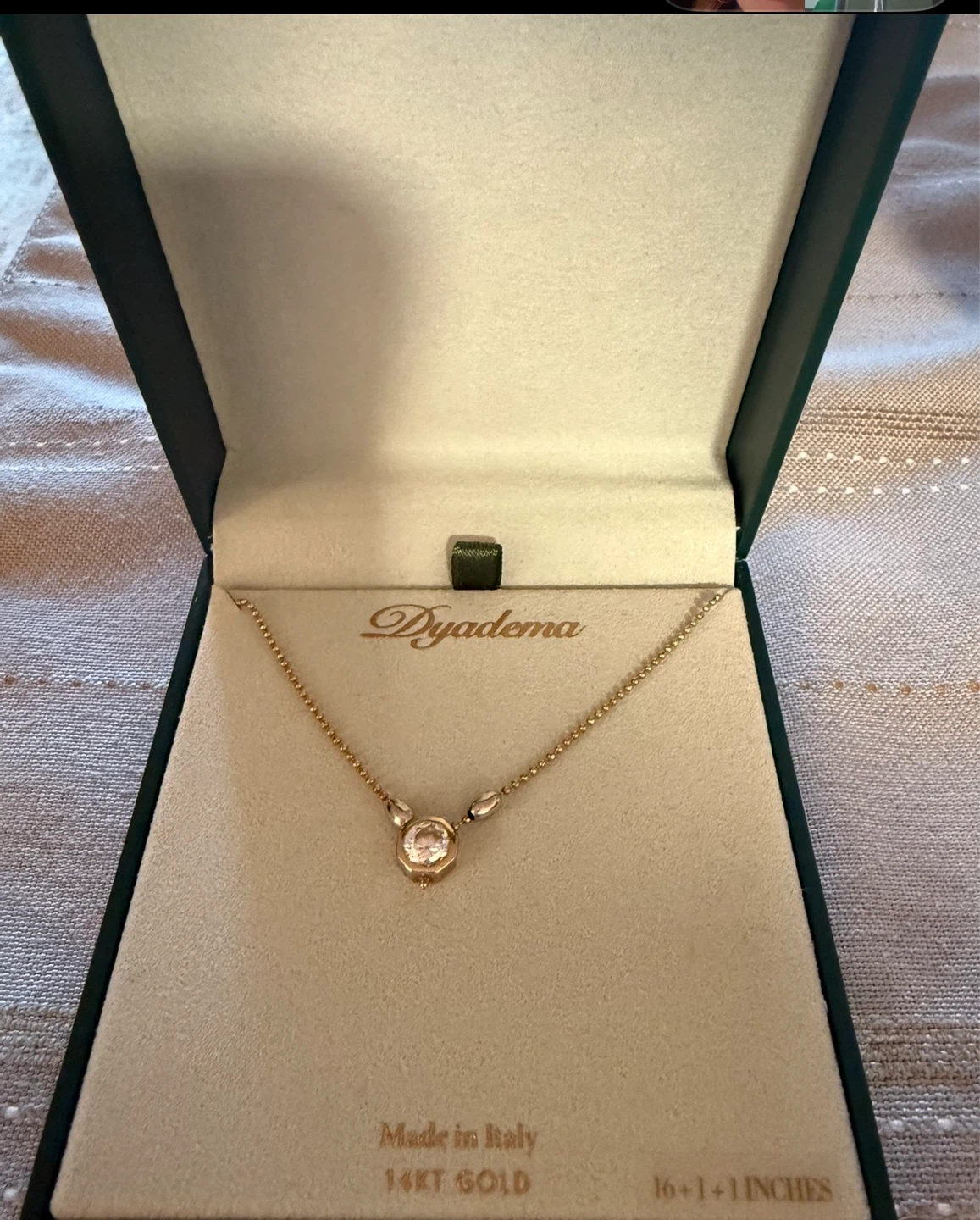 Dyadema Real 14k Gold Necklace 16+1 Inches Made in Italy
