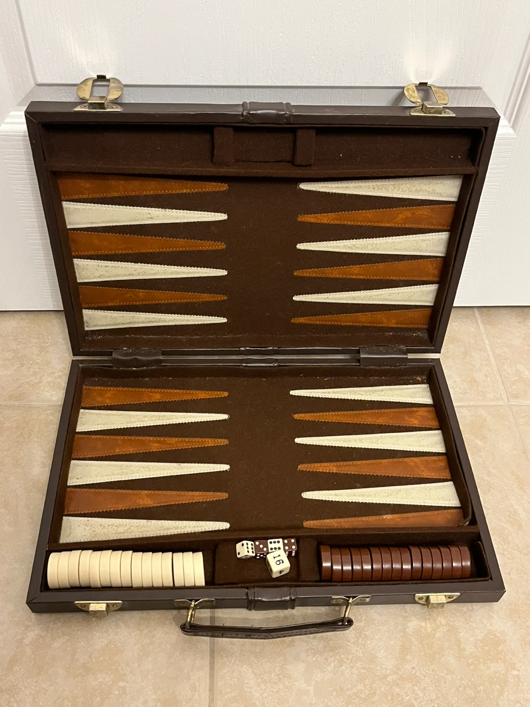 Backgammon Set with Case