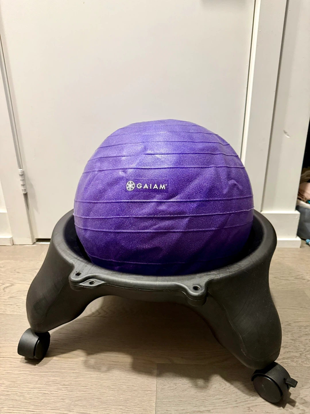 Gaiam Purple Exercise Ball Chair with Base - photo 2