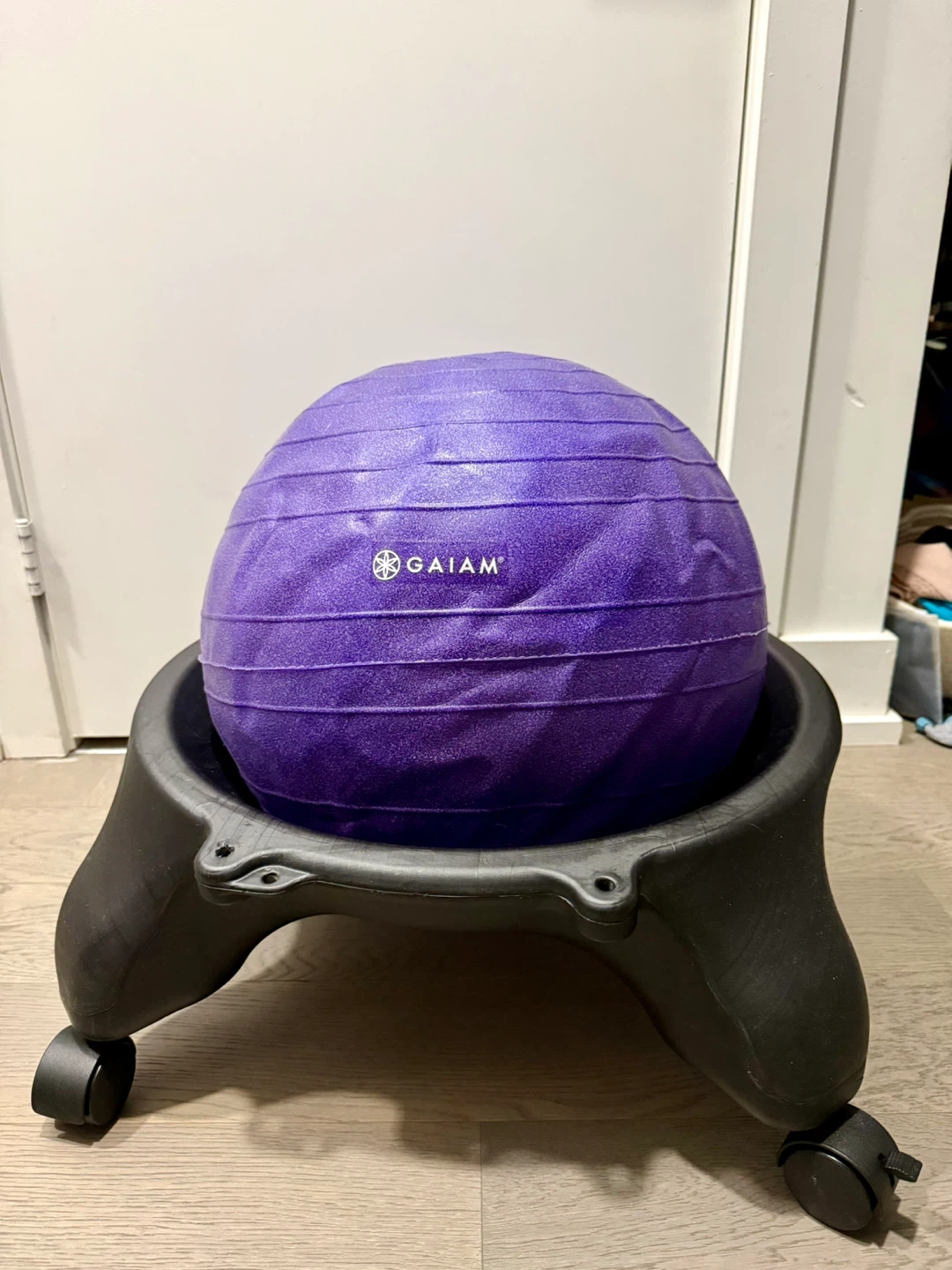 Gaiam Purple Exercise Ball Chair with Base - photo 3