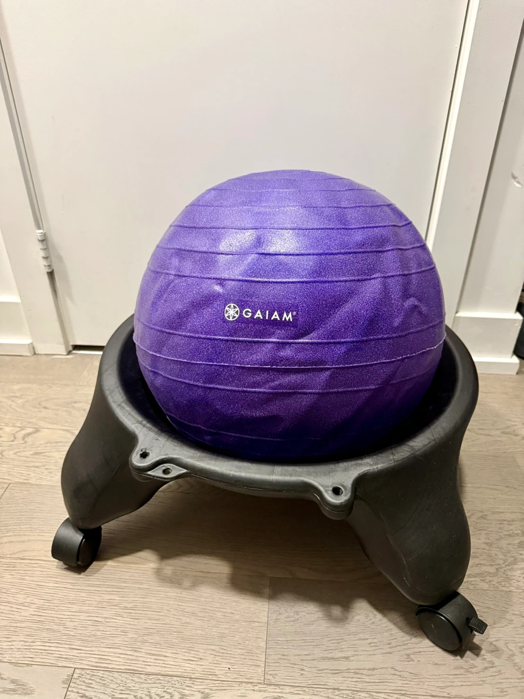 Gaiam Purple Exercise Ball Chair with Base