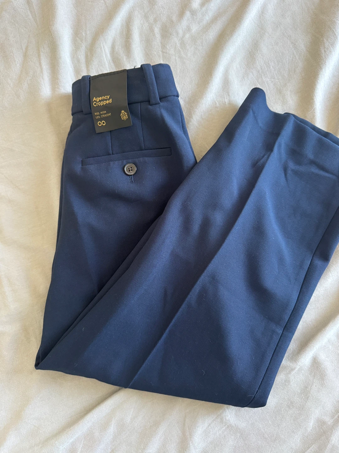 Babaton Navy Blue Cropped Pants Size 00 - photo 2