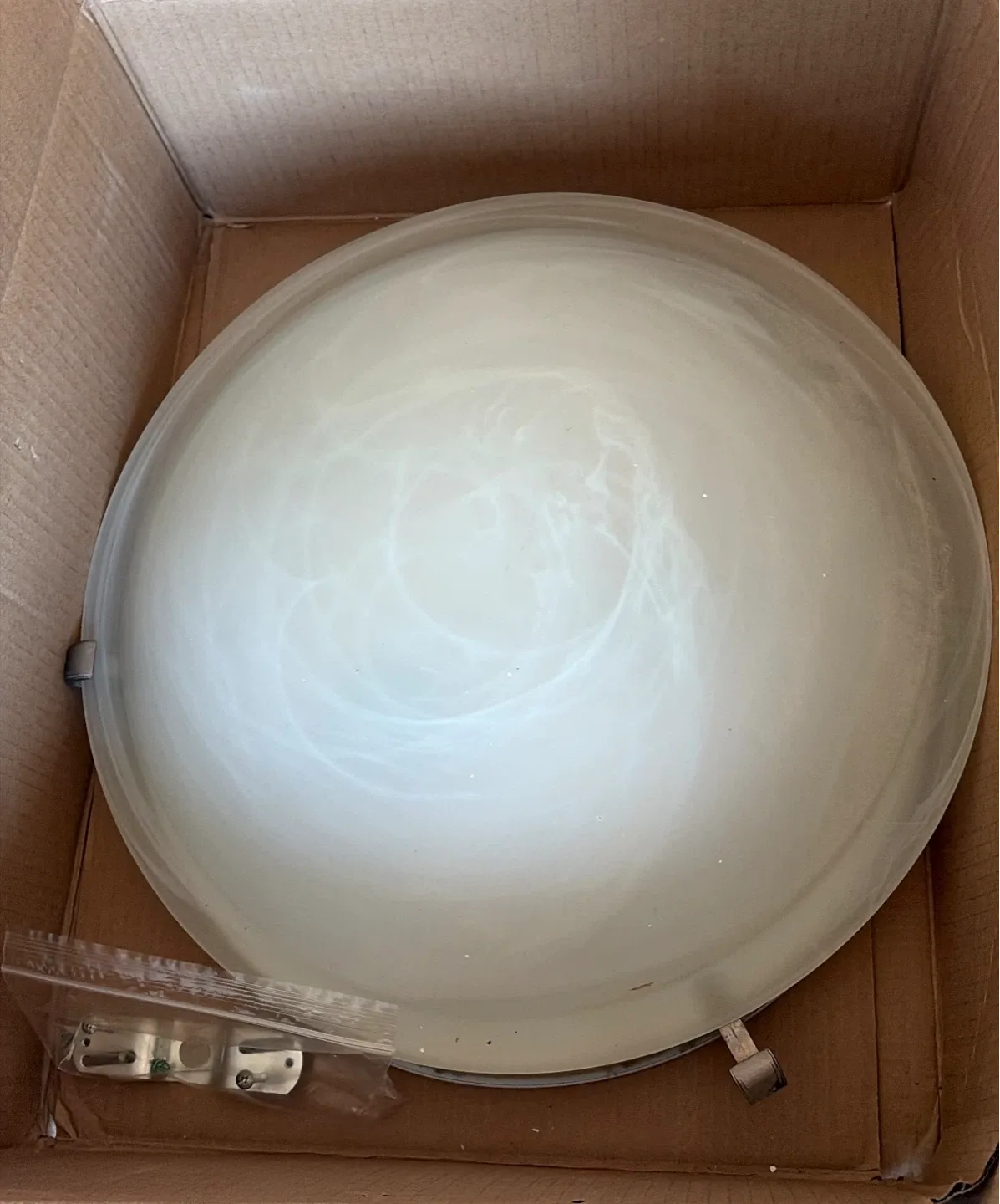 16” Frosted Glass Flush Mount Ceiling Light Fixture