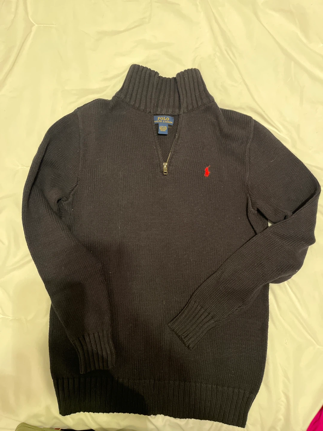 Polo Ralph Lauren 1/4 Zip Sweater - Navy Blue - photo 2