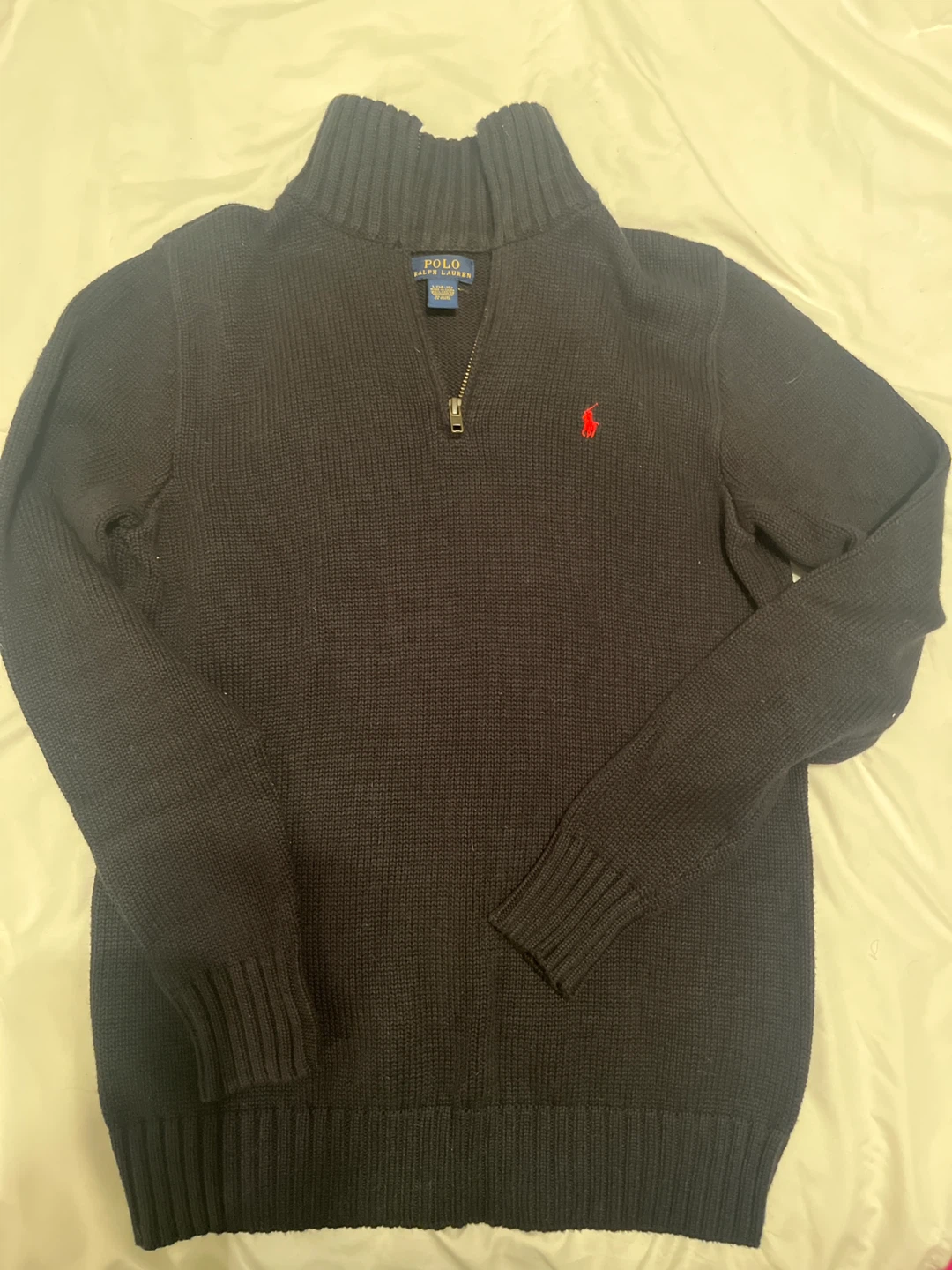 Polo Ralph Lauren 1/4 Zip Sweater - Navy Blue