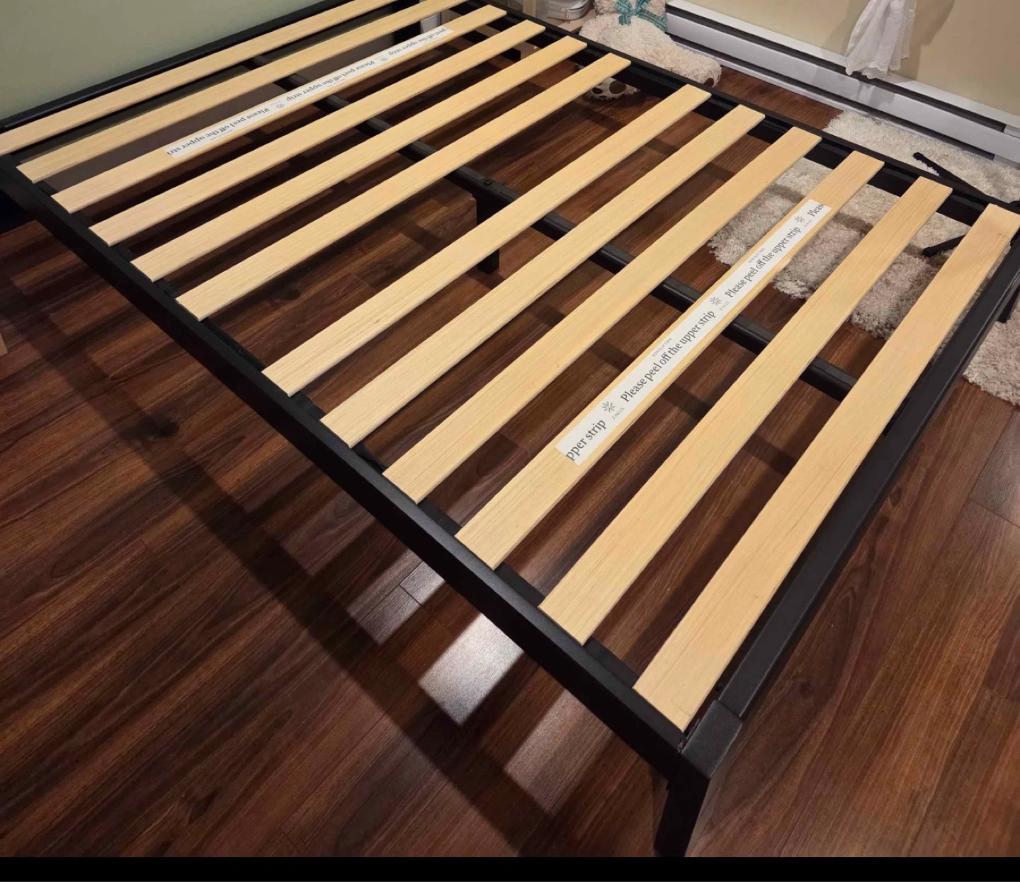 Metal Bed Frame with Wooden Slats - photo 2