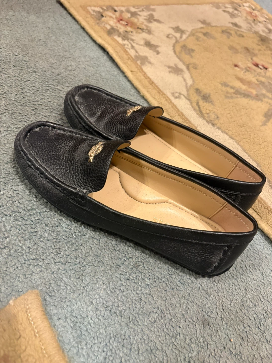 Coach black loafers
