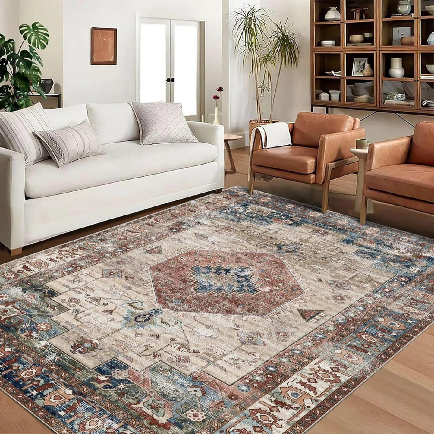 Persian Style Area Rug - Machine Washable