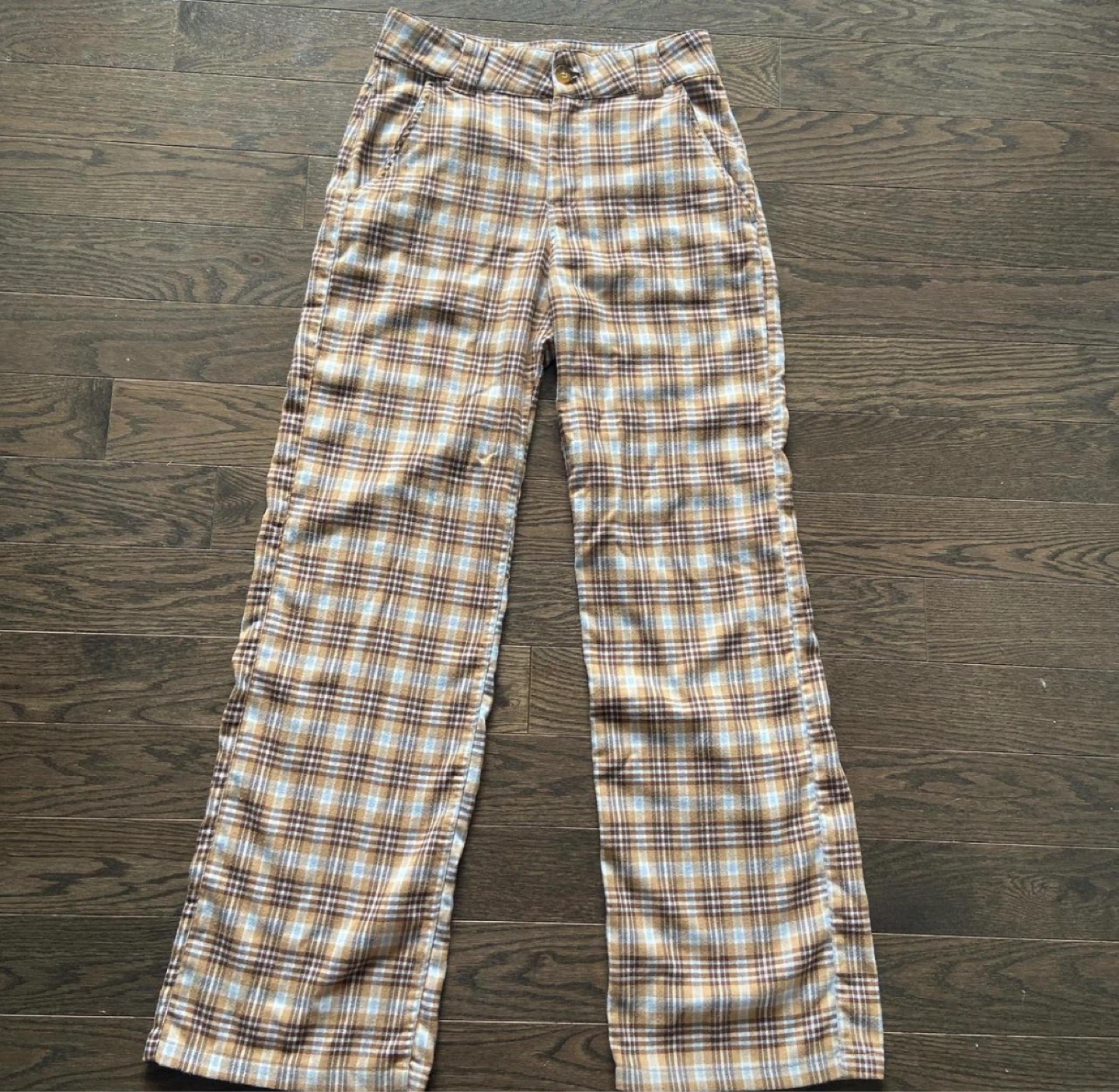 Hollister High-Rise Baggy Plaid Pants - Size 24