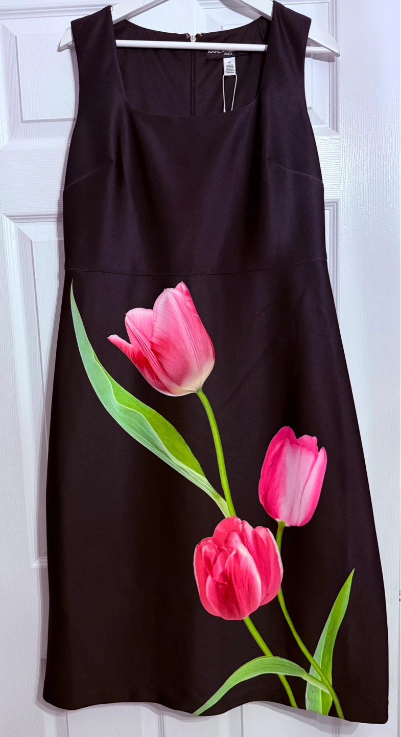 KARL LAGERFELD Womens Floral Square Neck Sleevelss Sheath Dress - photo 3