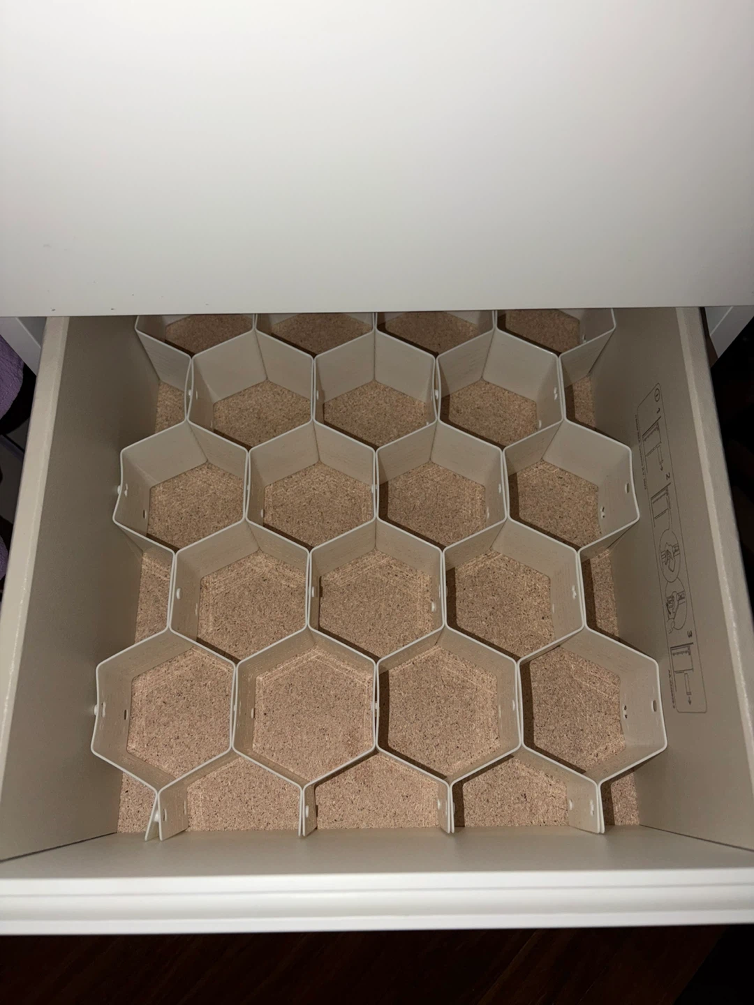 Honeycomb drawer organizer