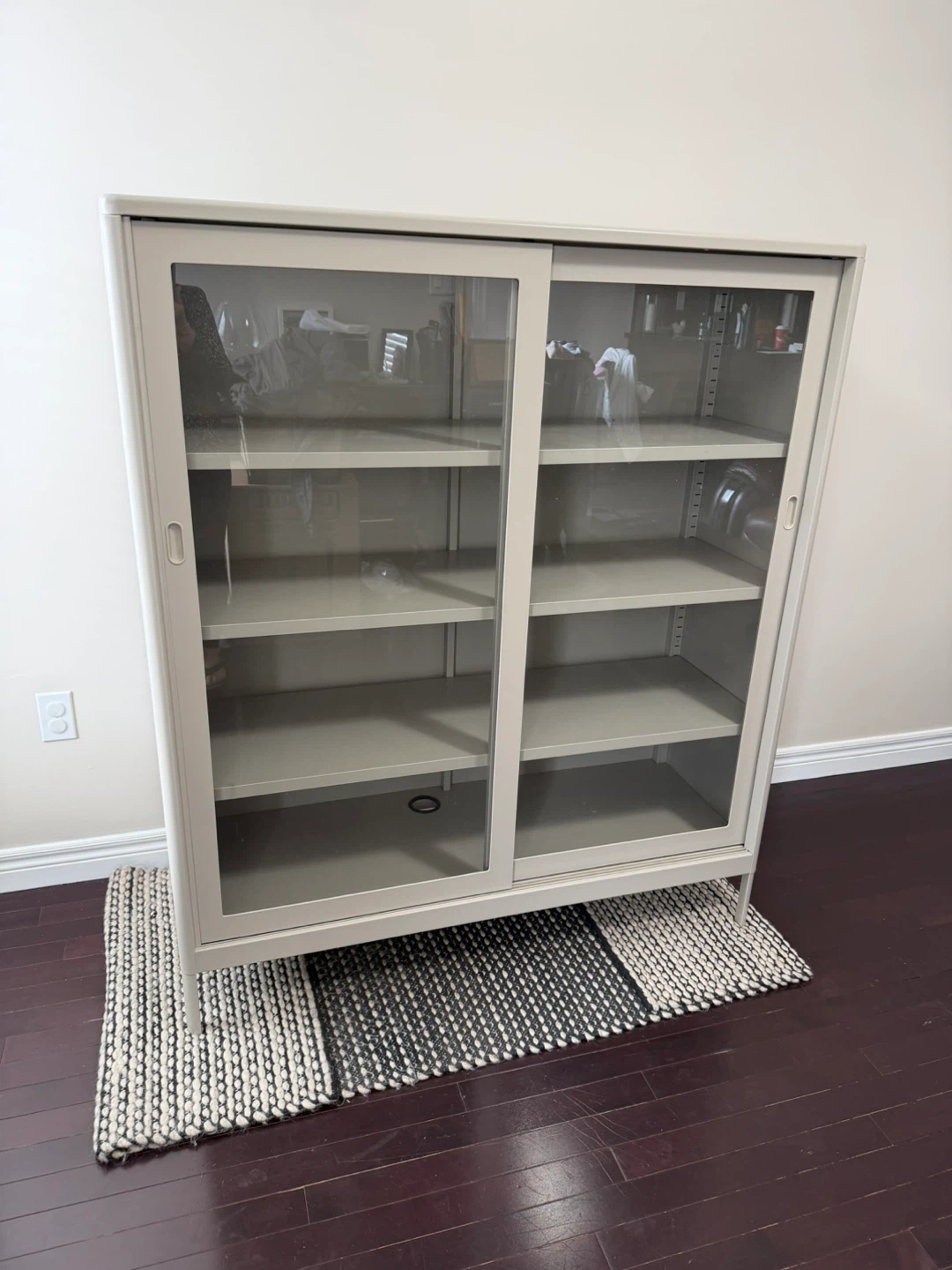IKEA Idåsen Steel Display Cabinet w/ Sliding Glass doors