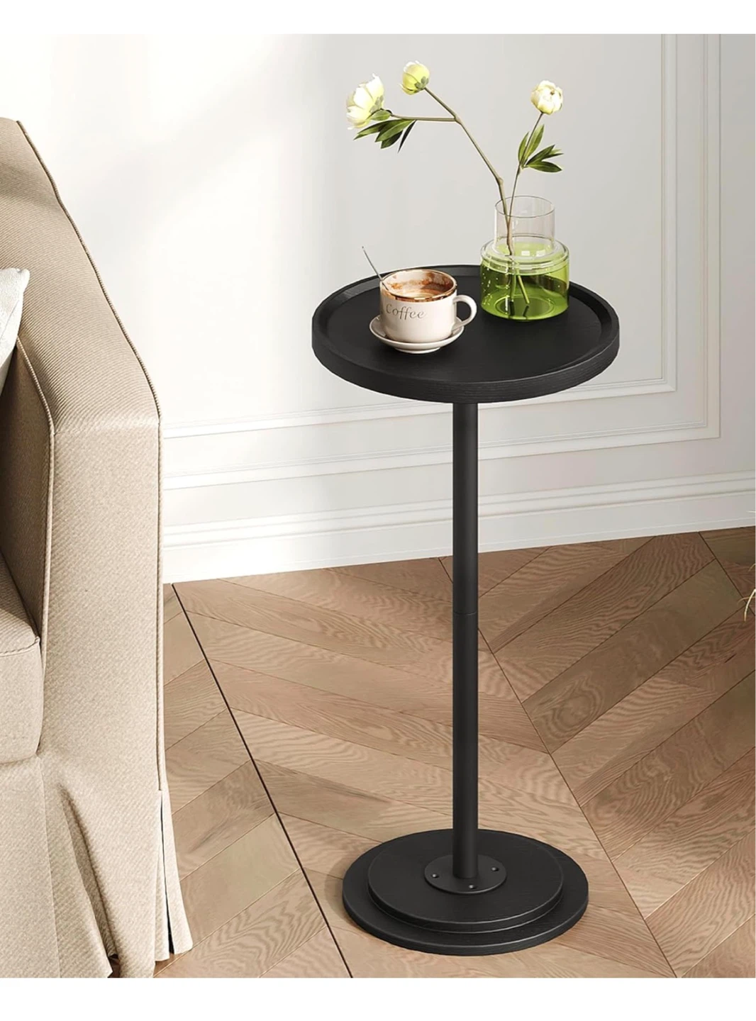 Round Side Table - Black