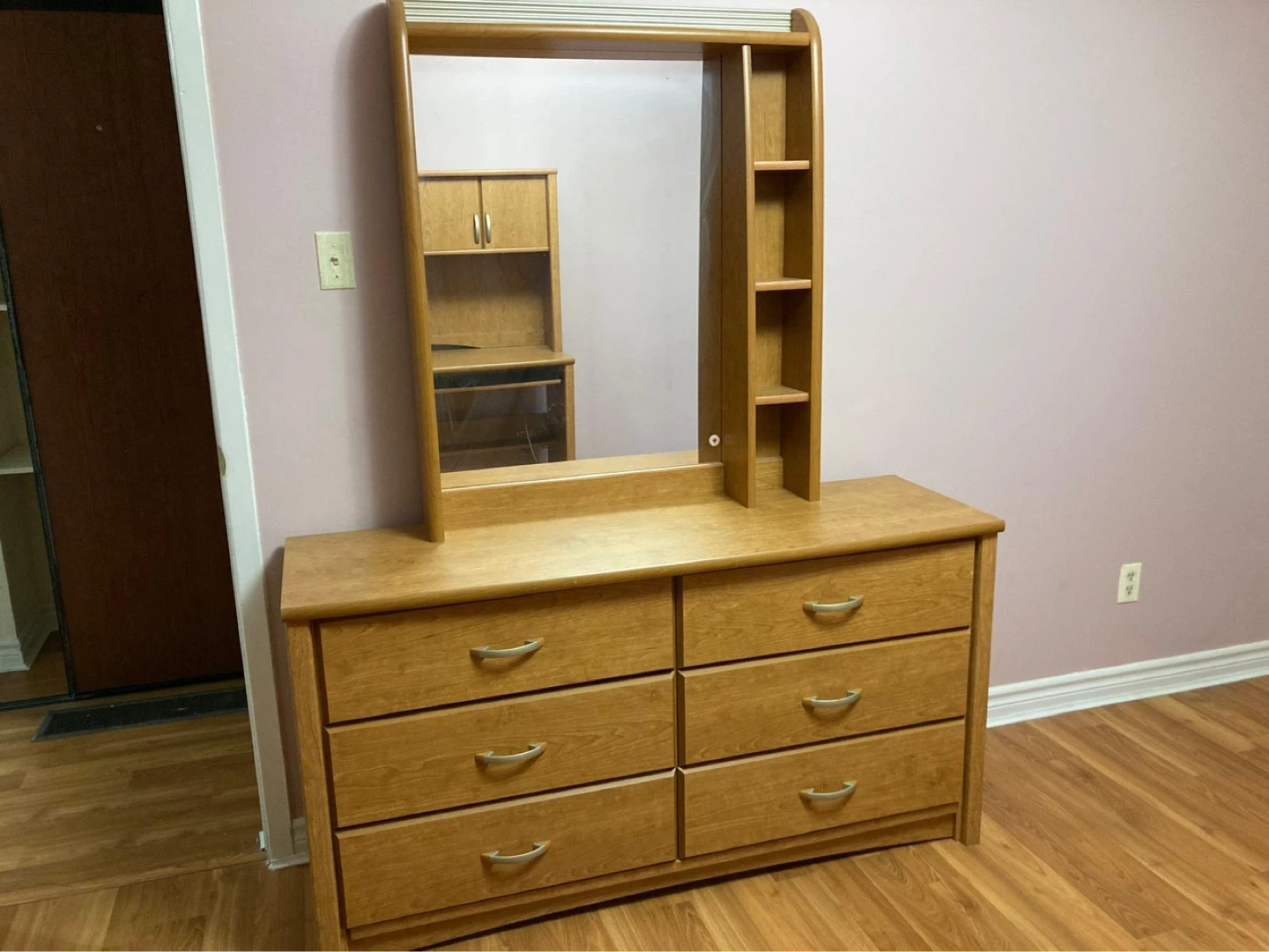 Wooden Dresser with Mirror - photo 2