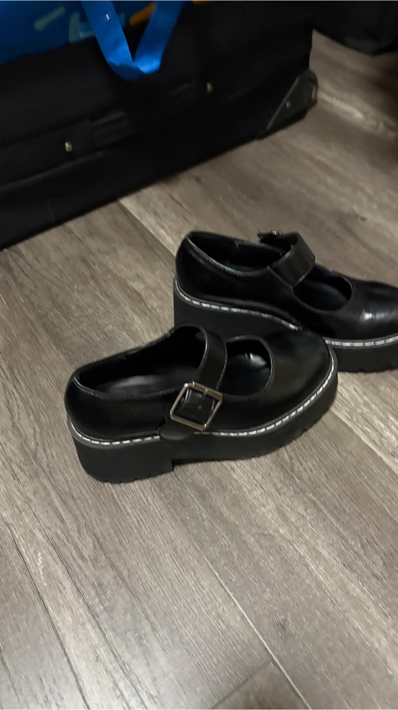 Black Platform Mary Jane Shoes - photo 2