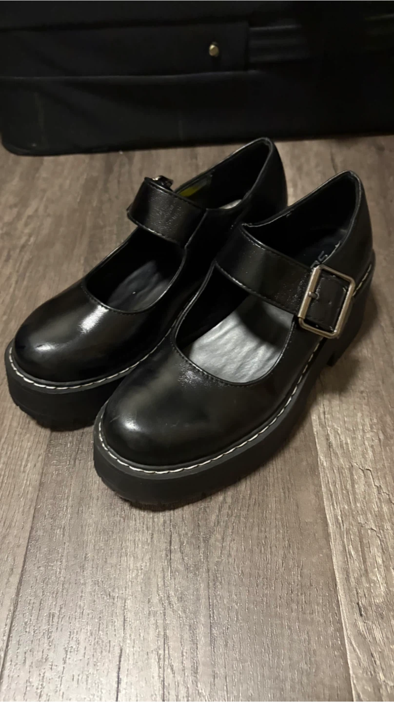 Black Platform Mary Jane Shoes - photo 3