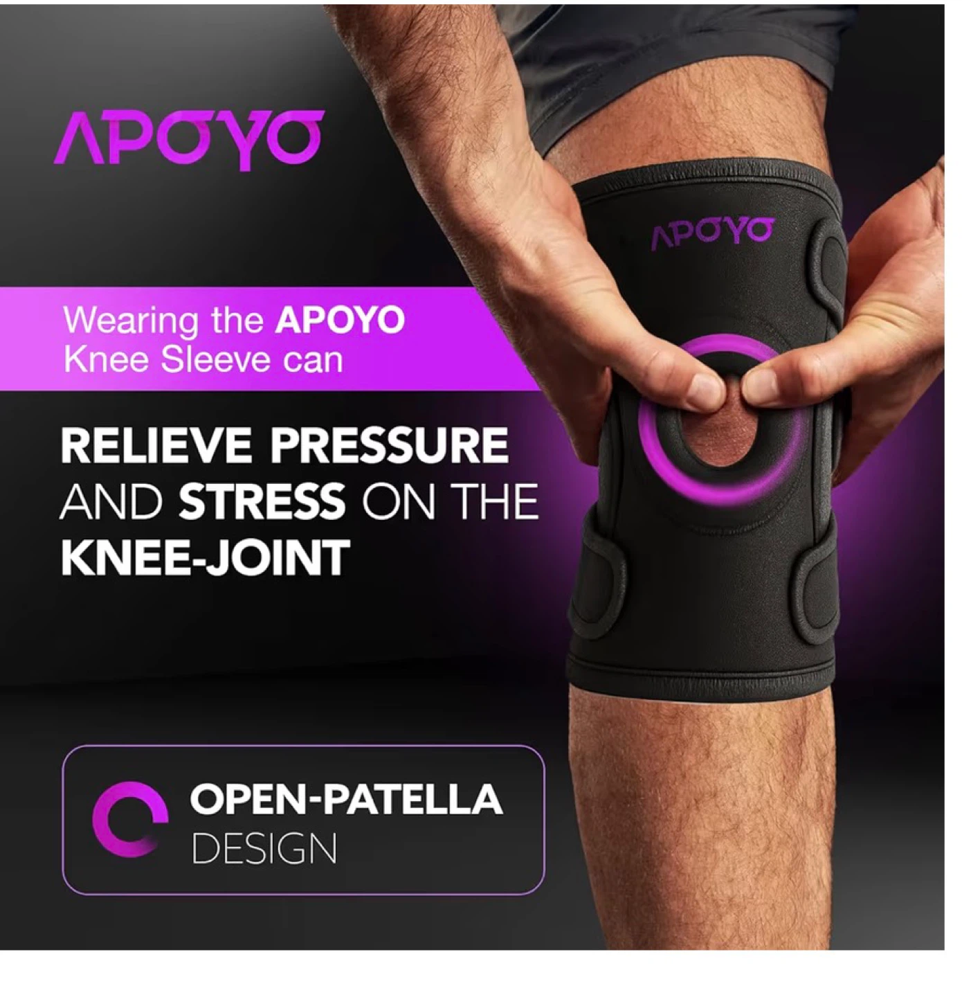 APOYO Knee Brace XX-Large Purple - photo 2