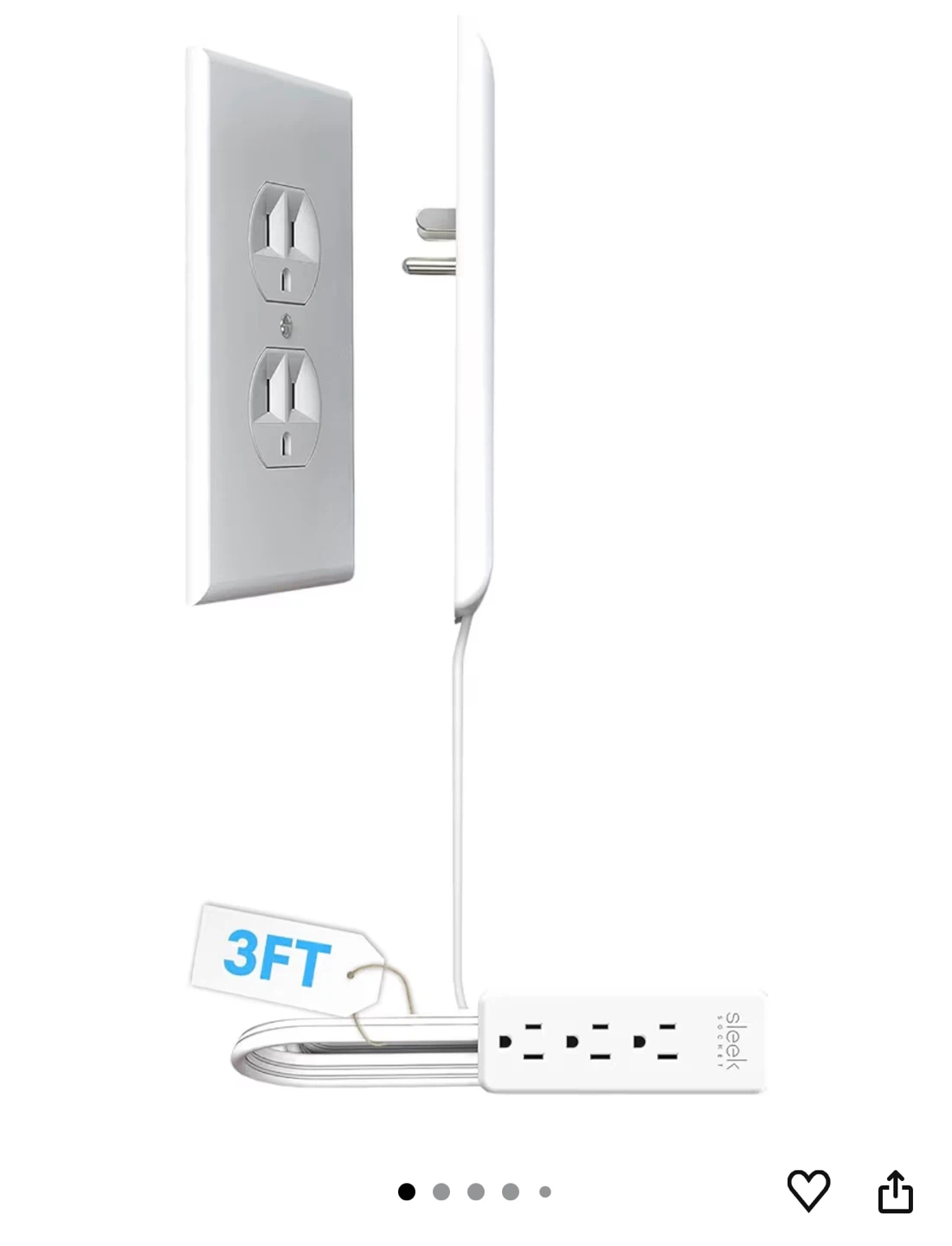 Sleek Socket Outlet and Plug Concealer with Cord Management Kit - photo 3