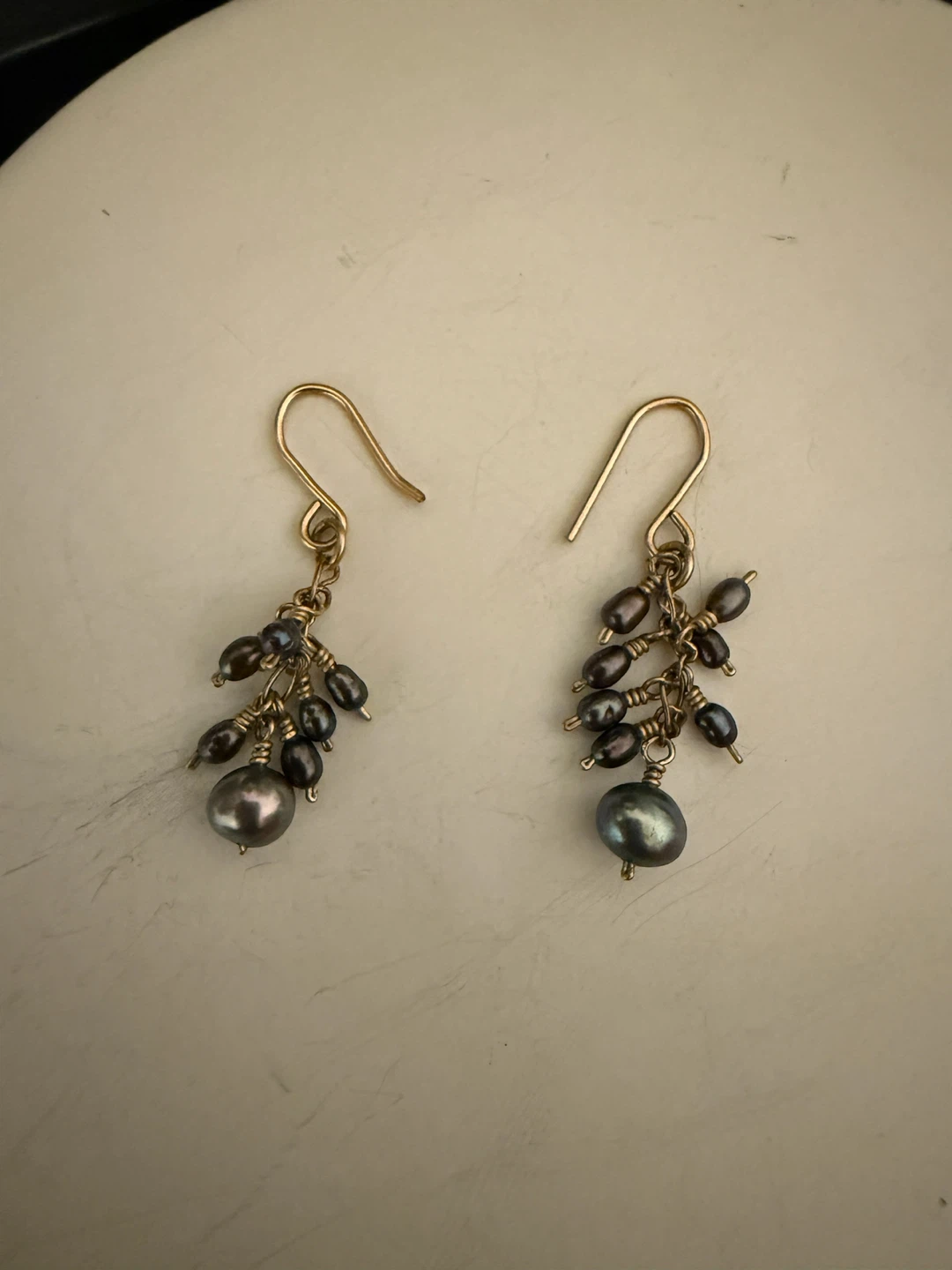 Pearl Cluster Dangle Earrings - photo 2