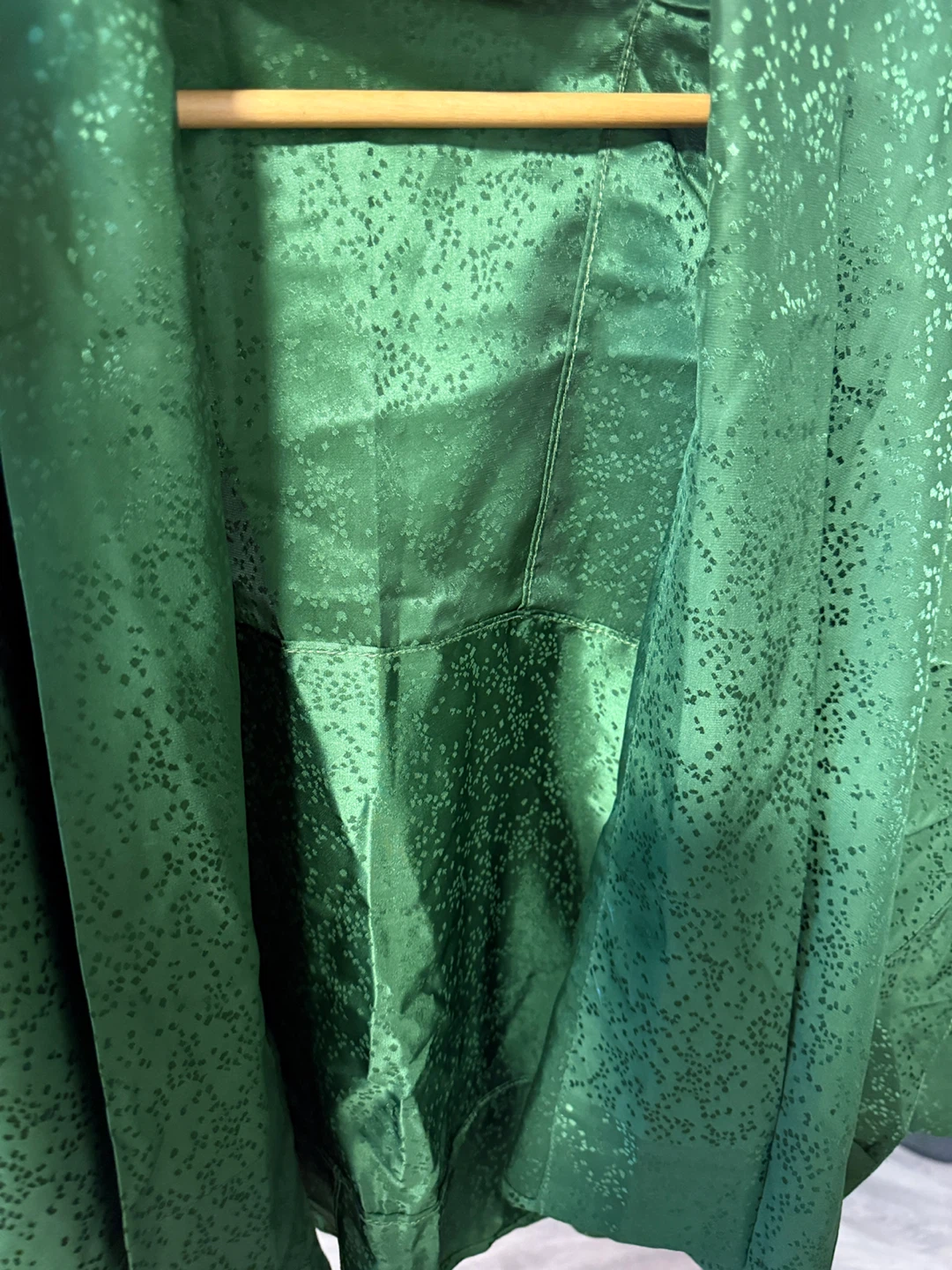 Pure silk green kimono style cardigan( sherpa blouse) - photo 2