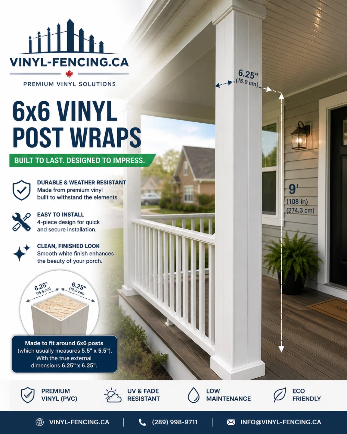 Vinyl Fencing installation and Railing/Post Wraps