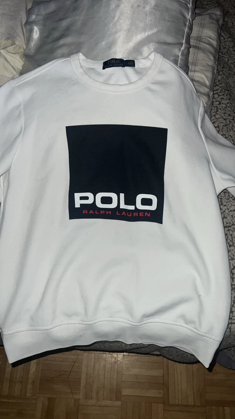 Polo Ralph Lauren White Crewneck Sweatshirt