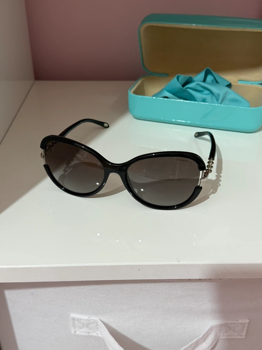 Tiffany & Co. Black Butterfly Sunglasses with Case - photo 2