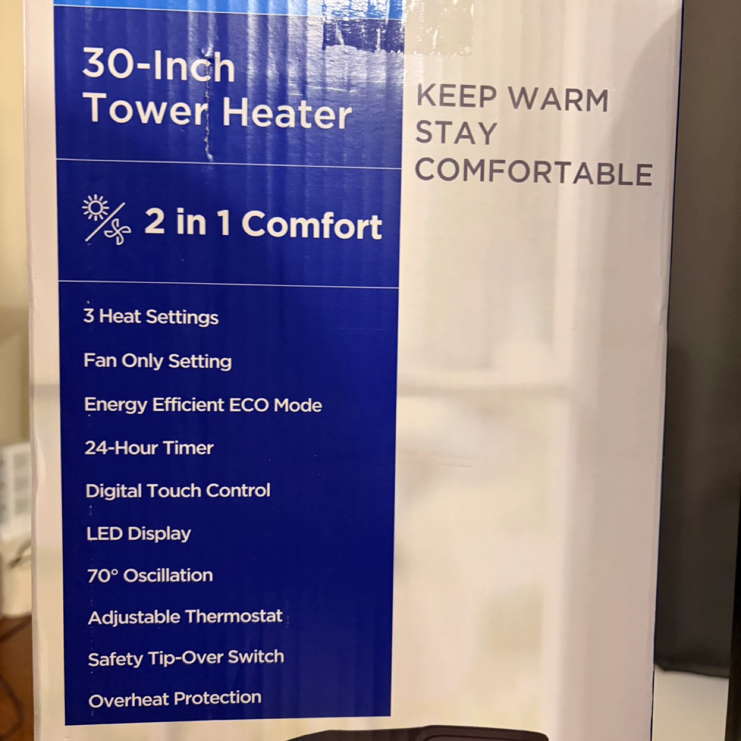 [LIKE NEW] Midea 30-Inch Tower Heater and Fan - photo 4