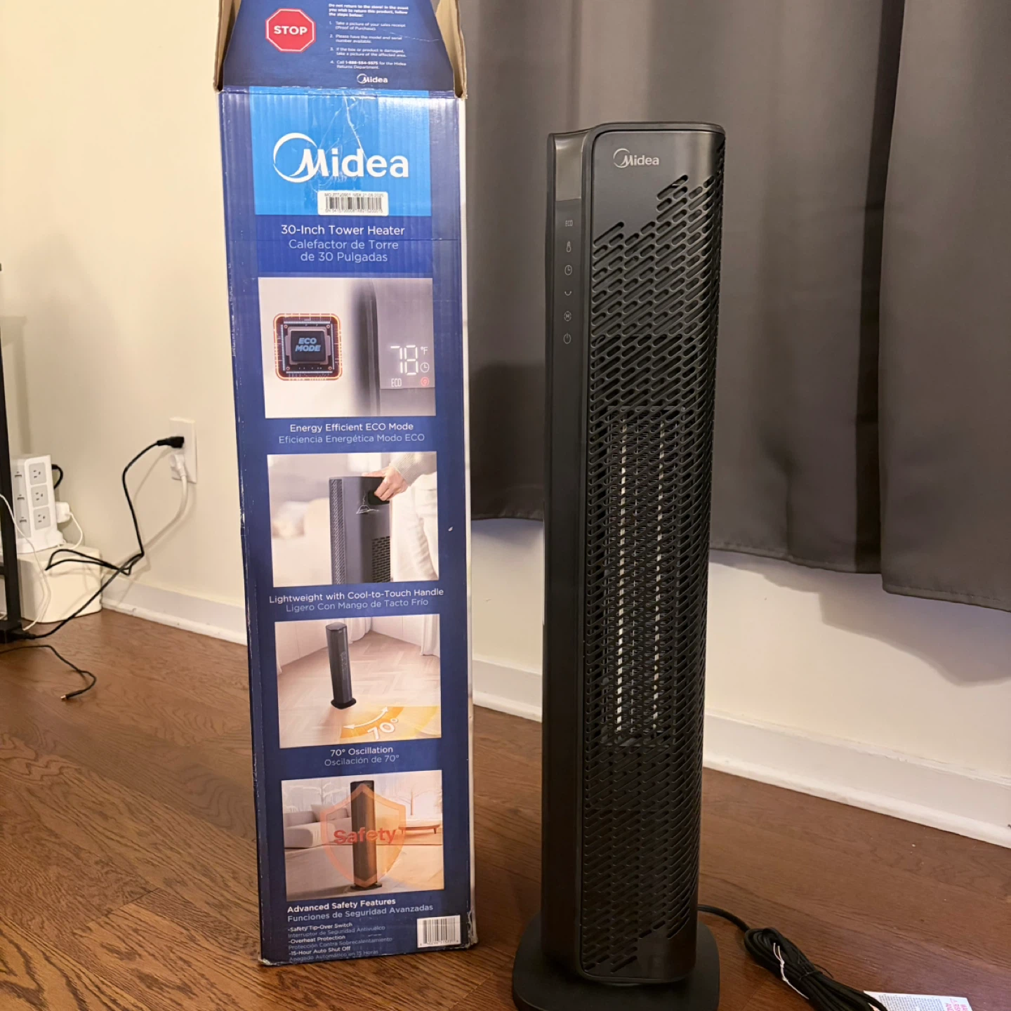 [LIKE NEW] Midea 30-Inch Tower Heater and Fan - photo 3