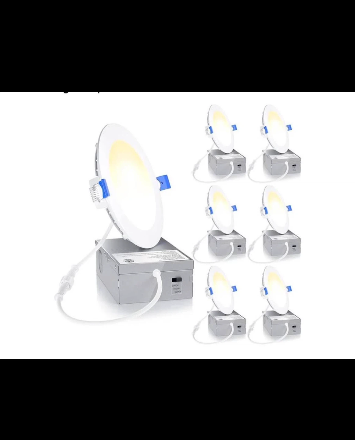 Ultra- Thin LED Recessed Ceiling Light with Junction Box