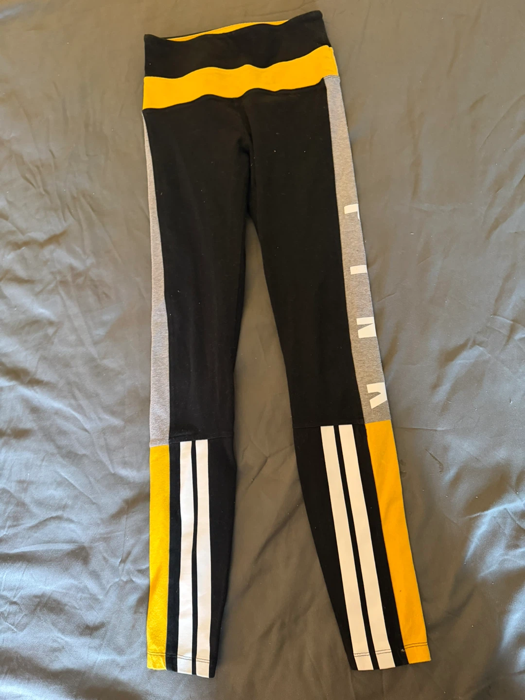 Pink Victoria's Secret Yoga Leggings XS Black Yellow Grey