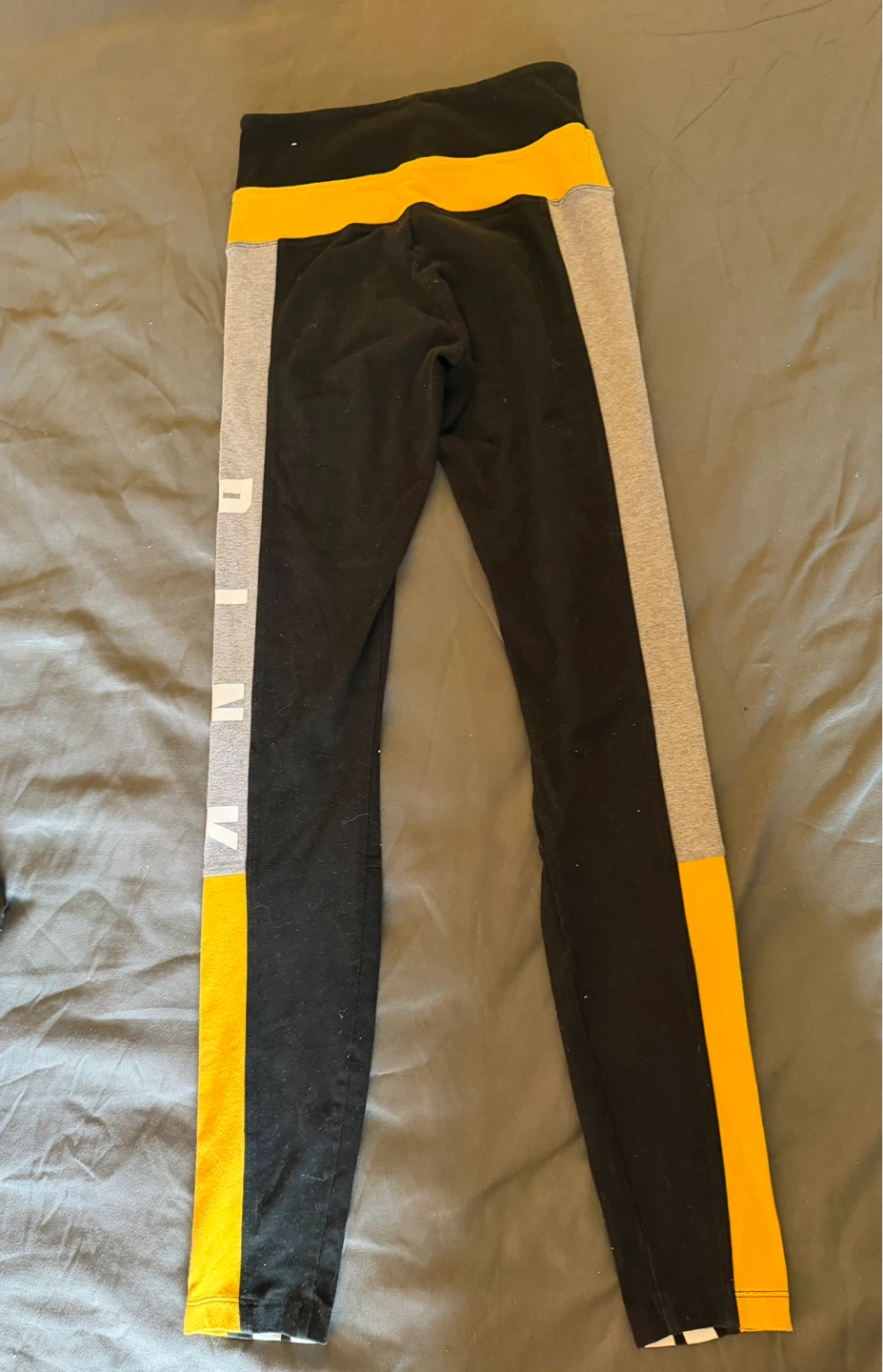 Pink Victoria's Secret Yoga Leggings XS Black Yellow Grey - photo 2